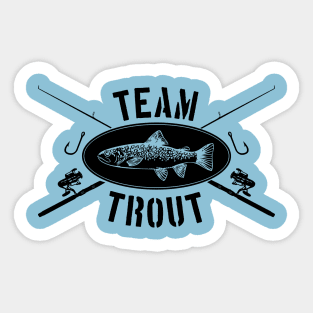 Team Trout (Black) Sticker